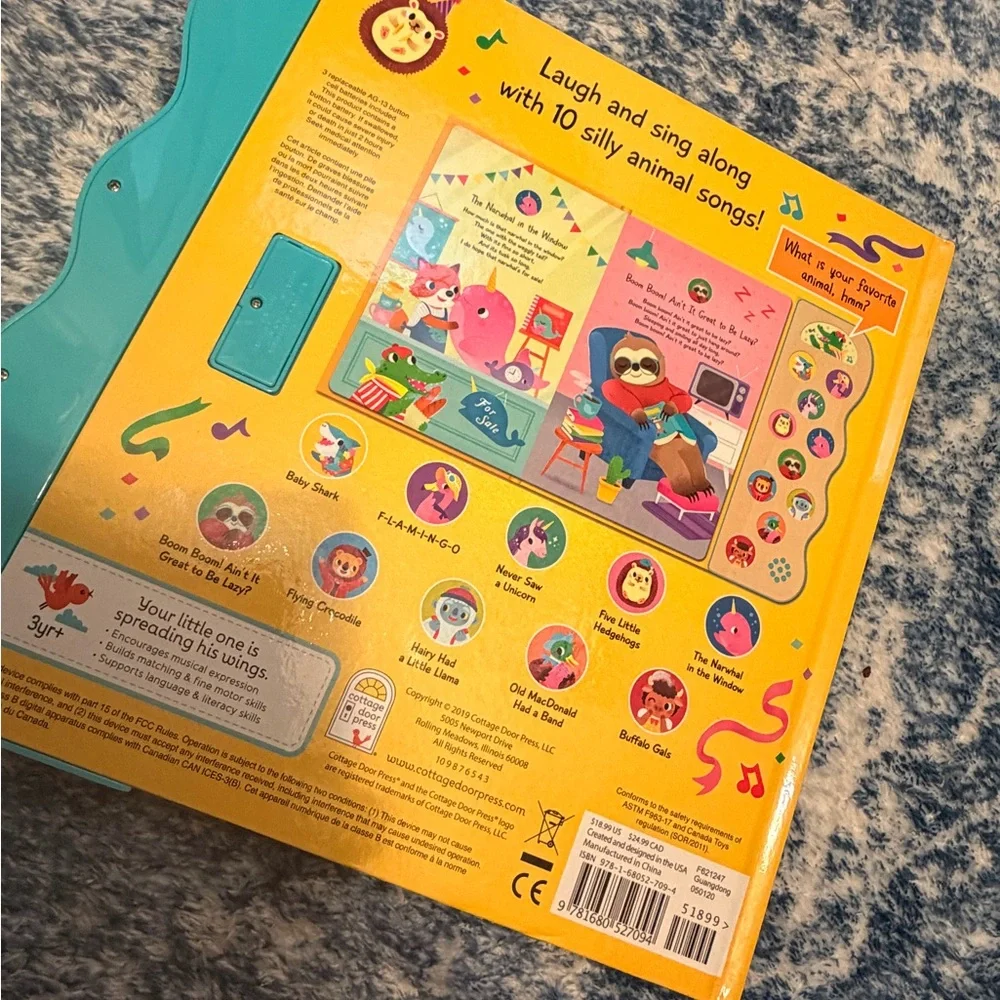 Laugh & Sing Silly Animal Songs Book - Orange - Picture 3 of 3